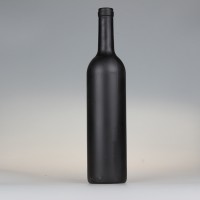 葡萄酒玻璃瓶黑色磨砂玻璃红酒瓶750ml